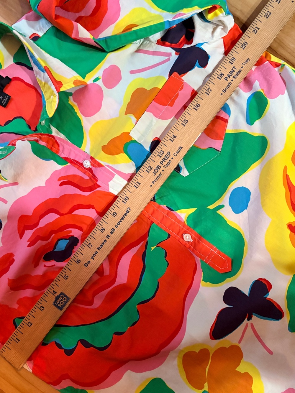 J. Crew Cotton Poplin Classic Popover Shirt in Ratti® Jardin Floral size 12 - Picture 7 of 8